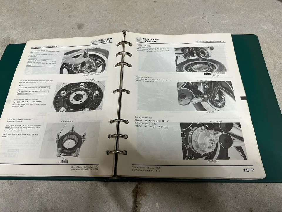 Руководство по ремонту сервисной мастерской Honda 1980 - 1982 CB900C CB900F 900 900F 6146103 - Изображение 3 из 3