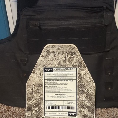 Angel Armor ポータブルアーマーパネル, IIIA, 9x12 Angel Armor Truth 308C Ballistic Ceramic Plate 8x10 w/ Tactical