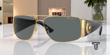 VERSACE VE2163 100281 Gold Polarized Grey 63 mm Men's Sunglasses