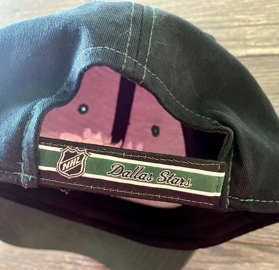 RBK Reebok Dallas Stars Gorra Gorra Correa Negra Verde NHL Hombres Mujeres’s Unisex Foto 4 de 4