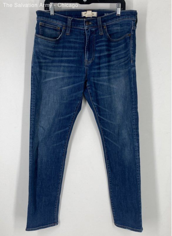 Madewell Womens Blue 5-Pockets Design Medium Wash Denim Straight Jeans Size 33