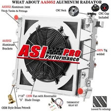 2 Row Radiator+Shroud Fan Fit 1997-1999 Dodge Durango Dakota 3.9L/5.2L/5.9L