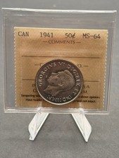 1941 Canada 50 cent ICCS Graded MS64