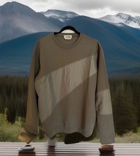 Hermes Men  s Cotton Combo Sweater In Glass Green. Size L. 1700