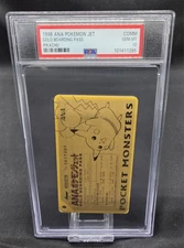 PSA 10 Pikachu ANA Pokemon Jet Gold Boarding Pass No.1 Promo Japanese Card 1998