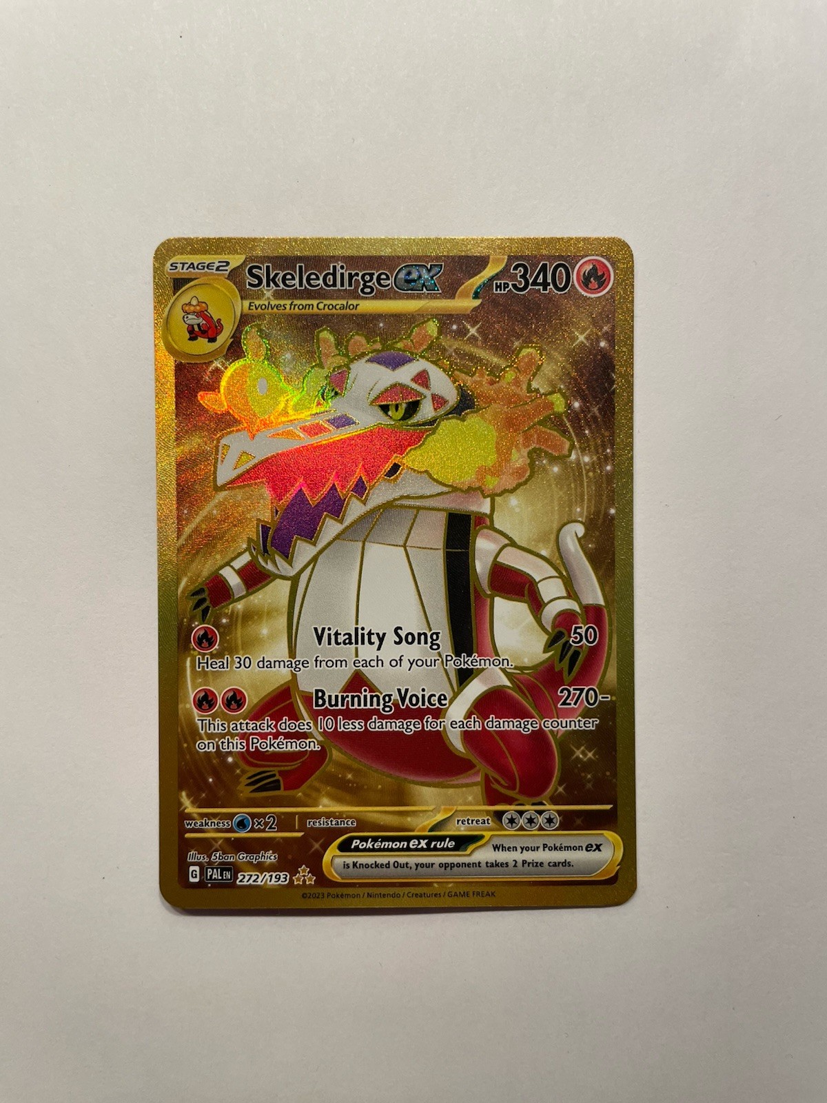 Skeledirge ex 272/193 Paldea Evolved Hyper Rare Full Art Pokemon