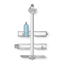 XL Adjustable Hanging Shower Caddy, Stainless Steel/Anodized Aluminum