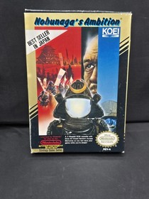 Nobunaga's Ambition (NES) Nintendo Cartridge Sleeve Styrofoam & Box Tested 