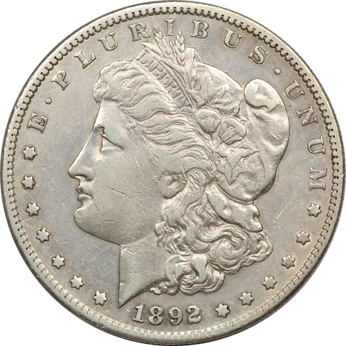 1892-S Morgan Silver Dollar $1, Extremely Fine XF