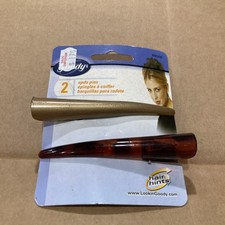 Goody 3.75  Updo 2 Hair Clips Gold   Tortoise-like  Brown 2000 New B1