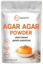 Agar Agar Powder 1lb  Vegan Gelatin Substitute  Unflavored Thickening Agent