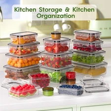 40 Pcs Food Storage Containers with Lids Airtight- Plastic Meal Prep Container