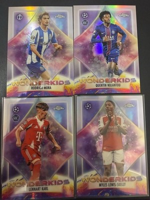 2025-26 Topps Chrome UEFA Wonderkids RC Lot Karl Ndjantou Lewis-Skelly Mora