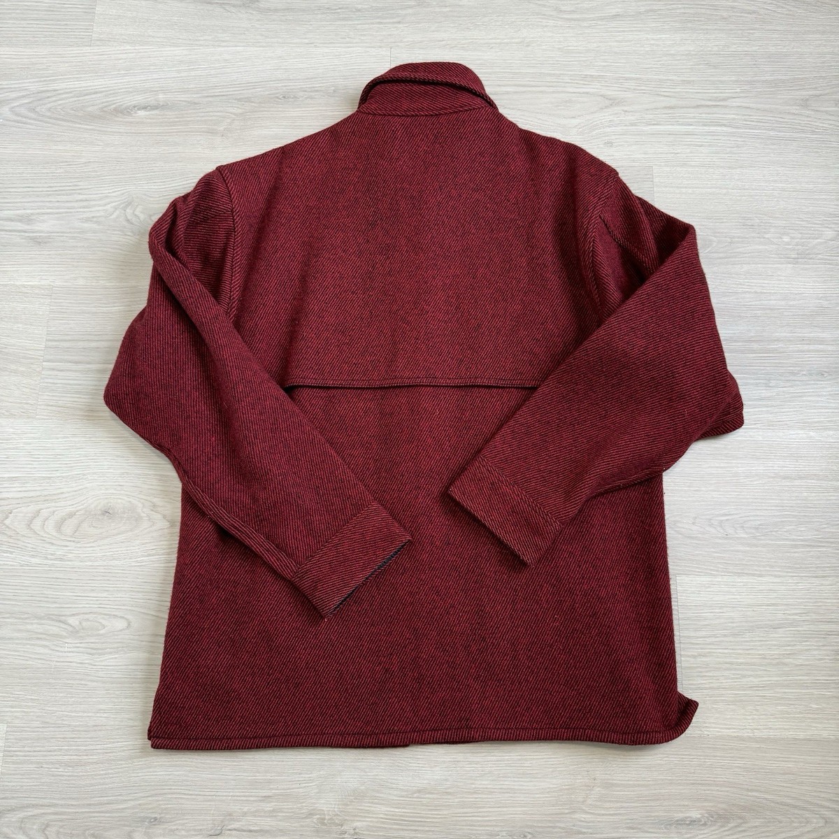 Vintage Johnson Woolen Mills Jacket Jac Lumberjack Red Full Zip Up