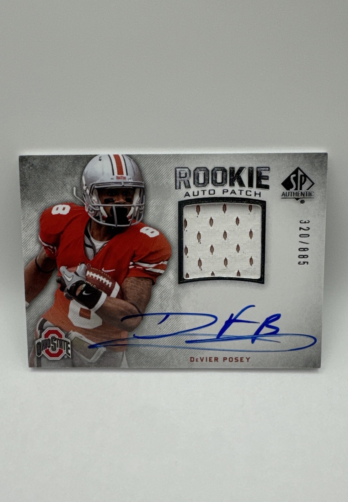 2012 SP Authentic - Rookie Auto Patch DeVier Posey #262 /885 (AU,RC) Ohio State