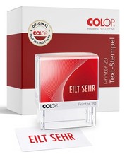 COLOP Rot 14 x Printer Textstempel EILT KLARE KENNZEICHNUNG Schriftzug 1 St&uuml;ck