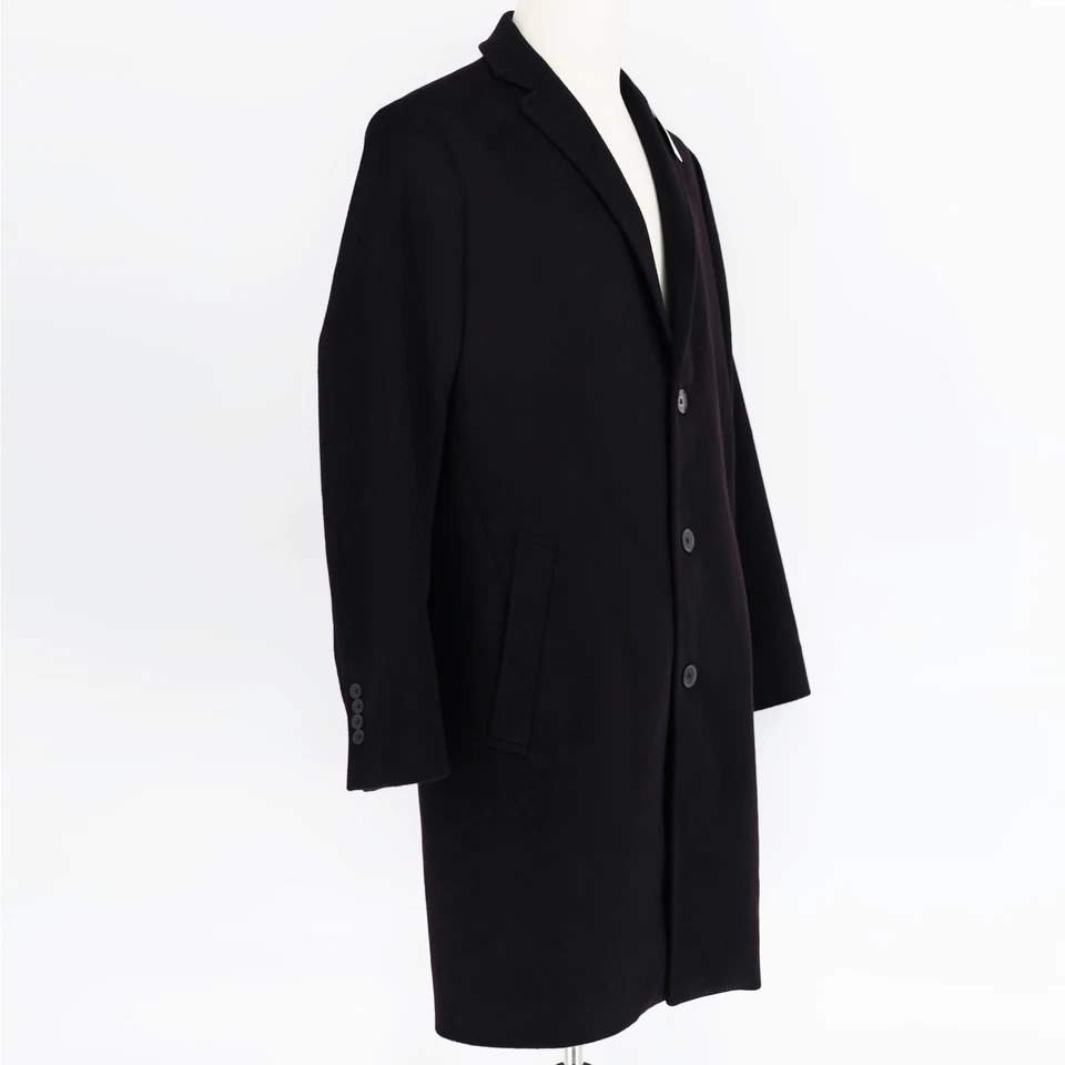 Brooks Brothers Men's Black Wool Mid Length Casual Classic Overcoat Size 46R - Image 4 of 4