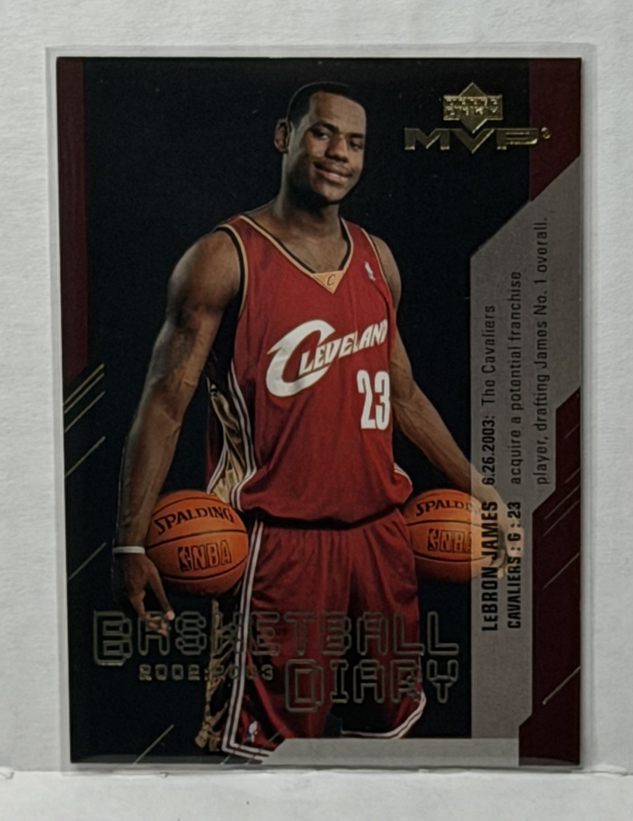 2003-04 Upper Deck MVP LeBron James #BD13 Rookie Basketball Diary