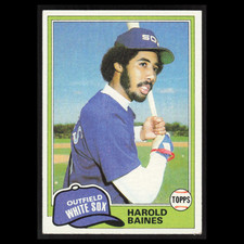 Harold Baines Rookie #347 1981 Topps Chicago White Sox Baseball Card MLB NM. rookie card picture