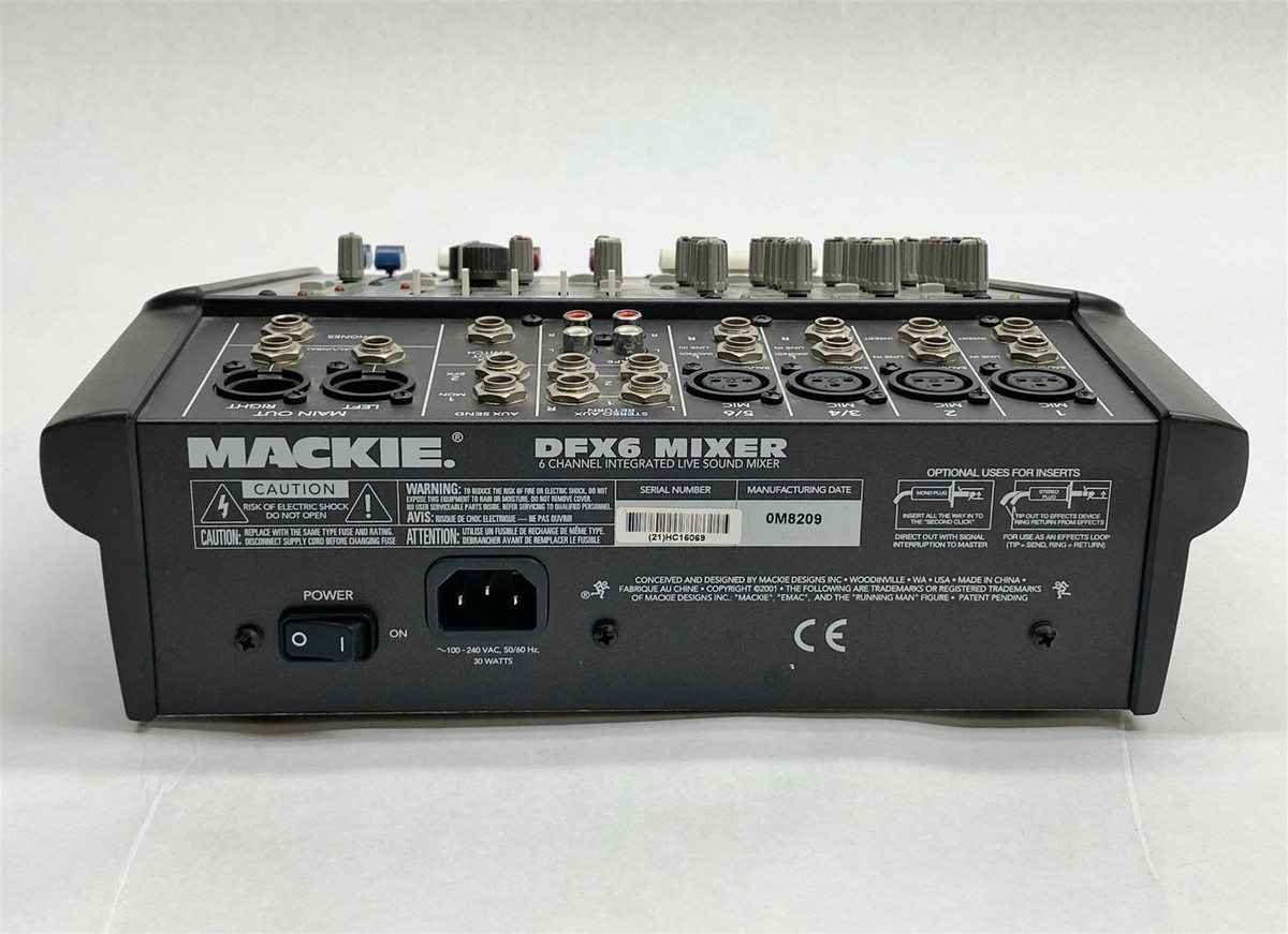 Mackie DFX6 6 Channel Integrated Live Sound Mixer for sale
