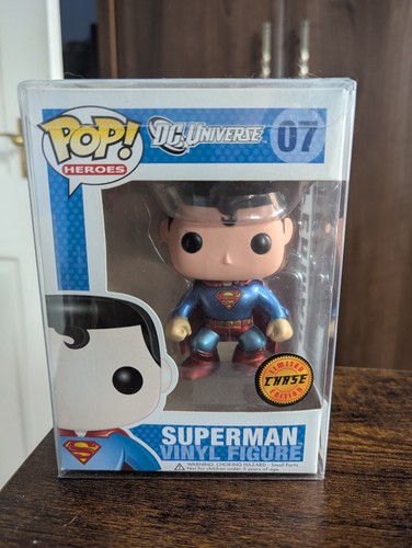 Funko Pop Superman Metallic Chase DC Universe 07 Gran Fuente Vinilo Figura Héroes