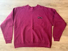 Vintage 1990s No Fear Evil Eye Logo Crewneck Sweatshirt Maroon Color Made in USA
