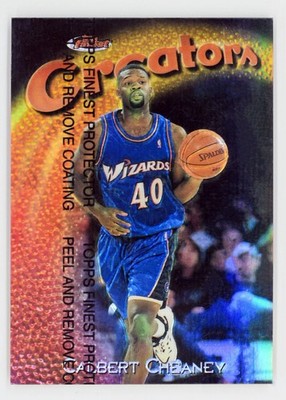 1997-98 Finest #205 Calbert Cheaney Refractor Washington Wizards