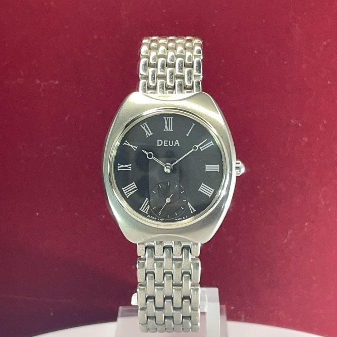Seiko Alba Deua Sumo Quartz Watch Black Dial Roman Index SS