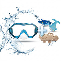 Taucherbrille Kinder Mit Nasenschutz + Tauchtiere Im Set