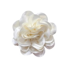 Satin Fabric Rose Flower Extra Large Big Brooches Lapel Pins Silk Camellia Ov...