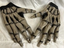 Ghoulish Productions LikeNew Large Latex Skeleton Hands Halloween Horror Cosplay