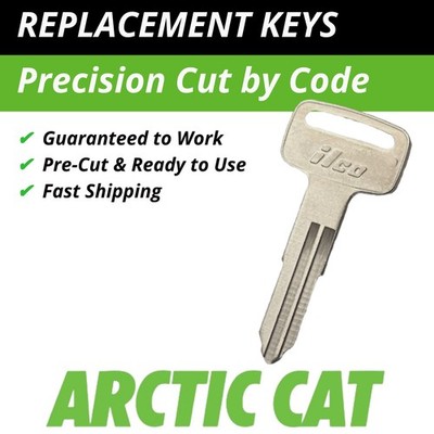 Arctic Cat Keys ATV Replacement Ignition Key Cut to Code D79010-D79897 
