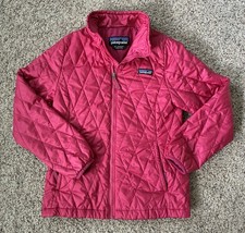 Patagonia Jacket Youth Med 10 Pink Nano Puffer Diamond Quilted Winter Ski Coat