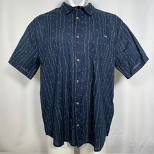 Billabong Sundays Mini Navy Short Sleeve Button Up Shirt Men's XL