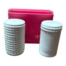 Kate Spade New York Wickford Cream Salt & Pepper Shakers Set with Box