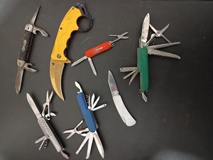 Vintage Pocket Knives Lot of 7 Folding Blades, Mixed Brands, Various Conditions