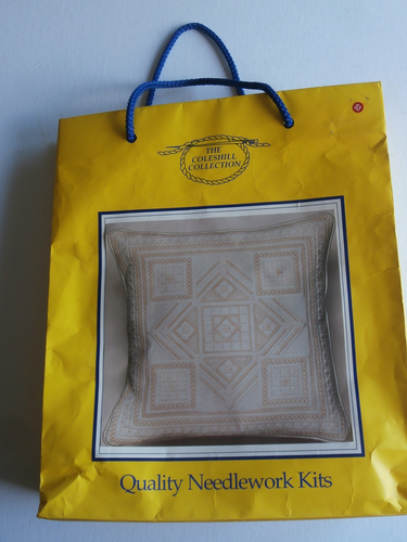 Coleshill Collection Embroidery kit AMELIA cushion panel 40 x 40cm hardanger