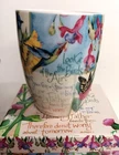 Colorful "Look at the Birds" Bible Verse 12oz Coffee Mug Michelle Palmer NEW Box