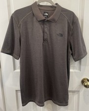 The North Face Polo Shirt Mens L Olive Flashdry GOLF tennis casual Clean