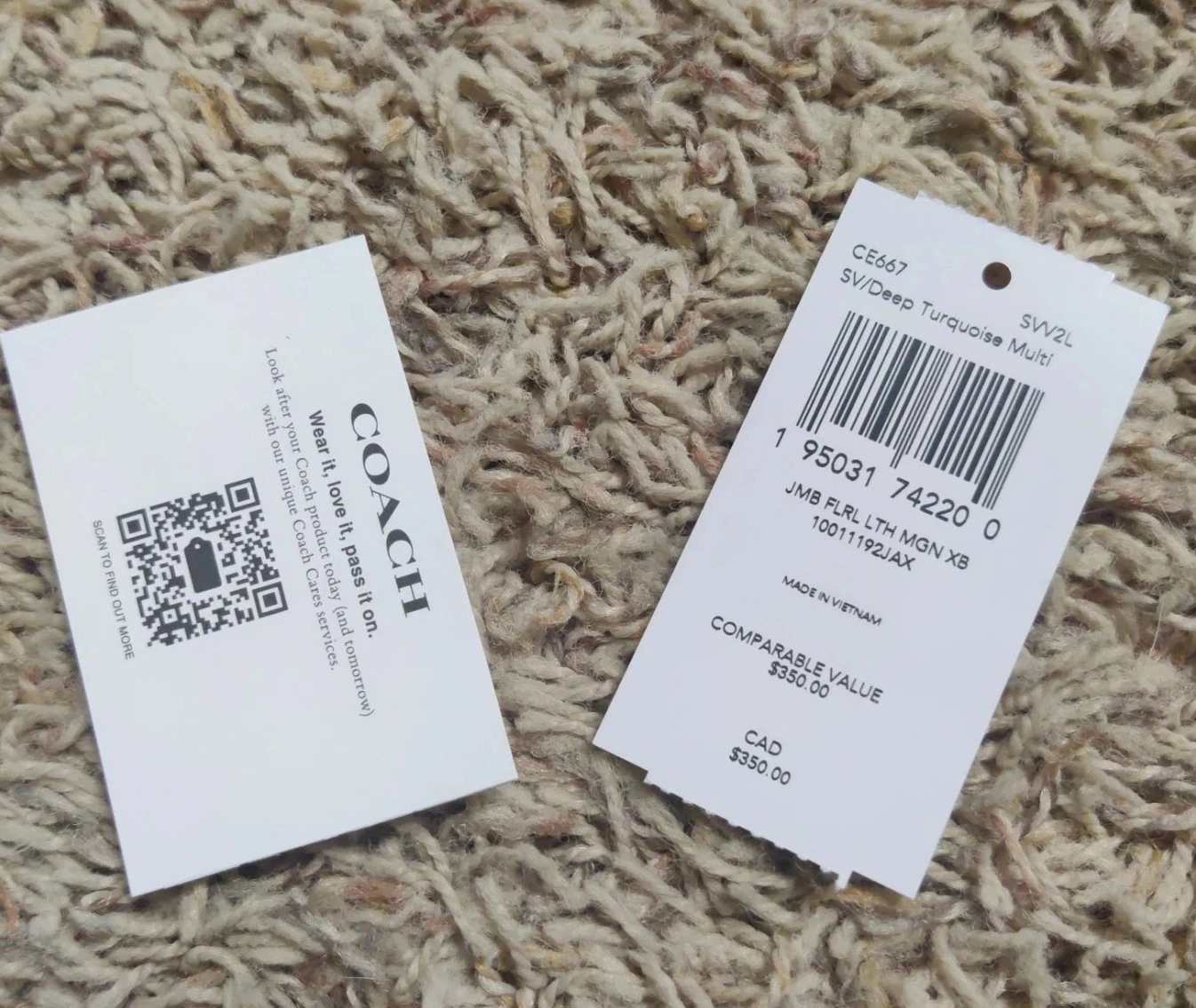 Borsa a tracolla Coach Morgan borsa jumbo in pelle floreale turchese intenso multi CE667