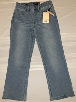 NYDJ Marilyn Straight 2p Petite Crop Jeans Cool Embrace