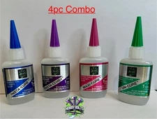 Bob Smith 4Pc CA Combo 1oz Each, Thin, Medium, Thick, & Un-Cure. Hobby Bolts BSI
