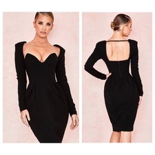 HOUSE OF CB Faith Black Cocktail Dress, size Large/ UK 12