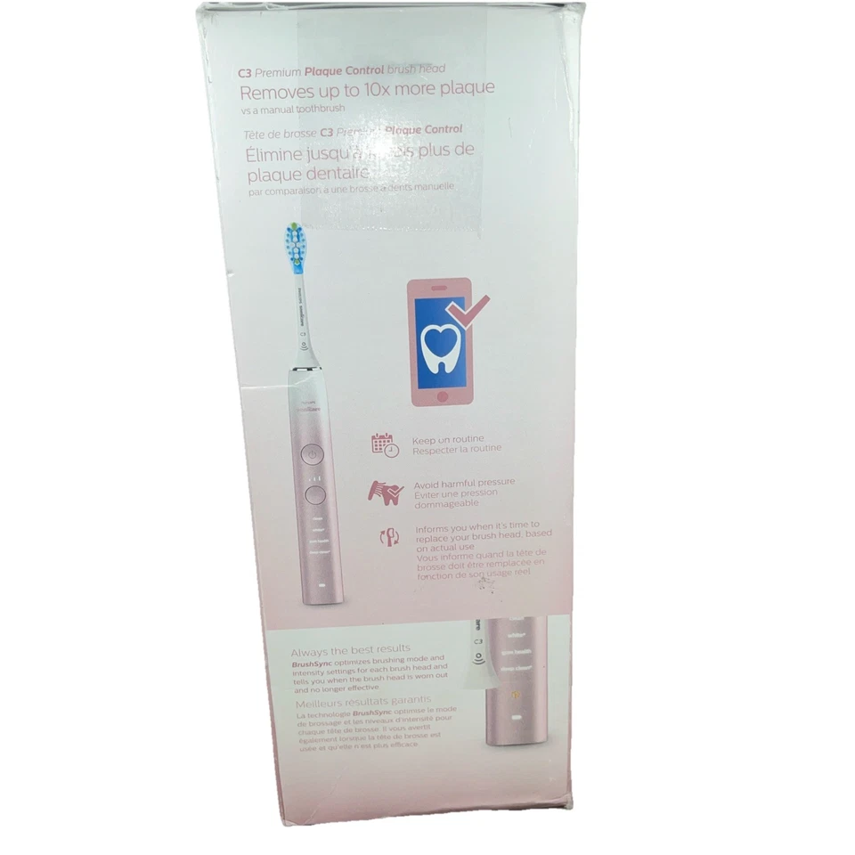 Cepillo de dientes recargable PHILIPS Sonicare 9000 edición especial, rosa/blanco Foto 2 de 4