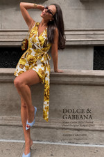 Dolce & Gabbana SS2011 Cotton Belted Ruched Floral Designer Romper-Dress IT40