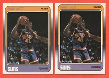 MARK WEST - (2)  1988-89 Fleer RC  #91   Rookie Card   *Phoenix Suns*. rookie card picture
