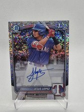 2025 Bowman Chrome Jesus Lopez 1st Bowman Auto /299 Speckle Refractor Rangers