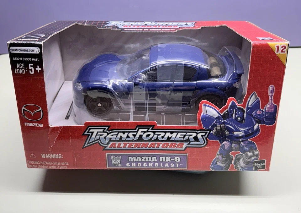 Alternadores Hasbro Transformers #12 Shockblast 2004 Mazda RX8 MISB Shockwave Foto 2 de 4