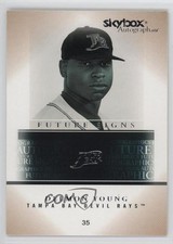 2005 Skybox Autographics Future Signs Delmon Young #18FS n1u