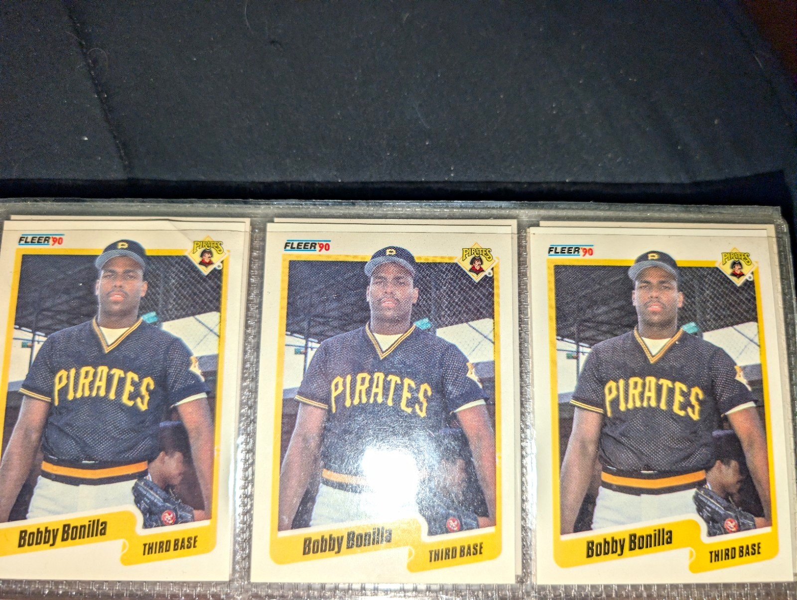 Fleer 1990 Fleer Bobby Bonilla #462 Pittsburgh Pirates Baseball Card Lot (3)